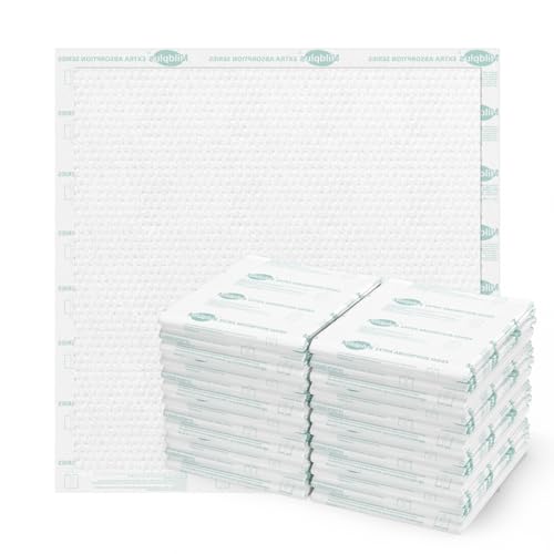 Heavy Duty Underpads 40X40 Super Sized Chucks Pads 180 Grams Disposable Bed Pads with Strength Cloth Backing Extra Absorption Pads for Incontinence 100X100CM 20 Count Discreet Packaging